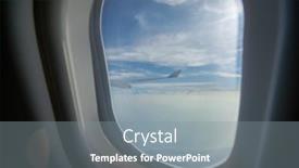  Presentation with jet - PPT theme having aerial-view-from-jet-aircraft background and a gray colored foreground