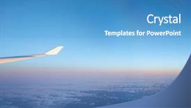  Presentation with jet - Slides with aerial view from jet aircraft background and a teal colored foreground