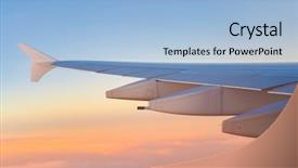  Presentation with jet - Presentation design with aerial view from jet aircraft background and a light blue colored foreground