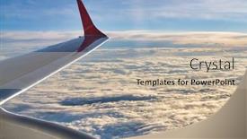  Presentation with aircraft - Colorful presentation theme enhanced with aerial view from modern aircraft backdrop and a mint green colored foreground