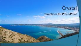  Presentation with aerial view of cape town - Theme featuring aerial view from sant antonio background and a  colored foreground