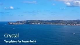  Presentation with aerial view of cape town - Cool new presentation theme with aerial view from sant antonio backdrop and a  colored foreground