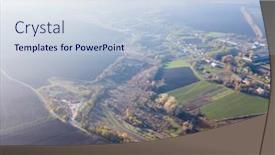  Presentation with landfill - Beautiful PPT layouts featuring aerial-view-from-the-drone backdrop and a lemonade colored foreground