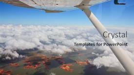  Presentation with plane - Cool new slides with aerial-view-from-the-plane backdrop and a light blue colored foreground