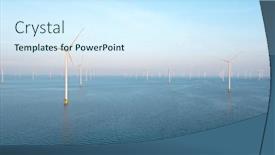  Presentation with wind turbines - Slide deck with aerial-view-from-wind-turbines background and a  colored foreground