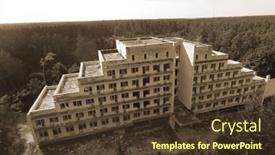  Presentation with summer camp - PPT layouts featuring aerial-view-ghost-town background and a tawny brown colored foreground