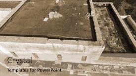  Presentation with summer camp - Slide deck consisting of aerial-view-ghost-town background and a coral colored foreground