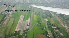  Presentation with aircraft - Cool new presentation theme with aerial-view-in-an-aircraft backdrop and a light gray colored foreground