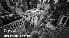  Presentation with avenue - Colorful presentation enhanced with aerial view in high contrast backdrop and a dark gray colored foreground