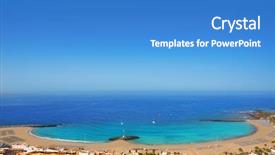  Presentation with south beach - Beautiful presentation theme featuring aerial view las vistas beach backdrop and a teal colored foreground