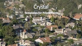  Presentation with neighborhood - Presentation having aerial view neighborhood - southern california suburban housing track background and a gray colored foreground