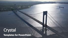  Presentation with taxi cabs new york city - Slides with s verrazano-narrow's bridge background and a dark gray colored foreground