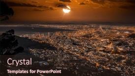  Presentation with cape town - PPT theme having aerial-view-night-cape-town and a wine colored foreground