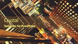  Presentation with new york city - Beautiful PPT layouts featuring aerial-view-of-42nd-street backdrop and a tawny brown colored foreground