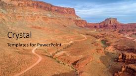  Presentation with moab - Cool new PPT theme with view of 4wd trail kane backdrop and a coral colored foreground