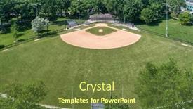  Presentation with aerial view of cape town - Presentation theme enhanced with aerial-view-of-a-basebal background and a tawny brown colored foreground