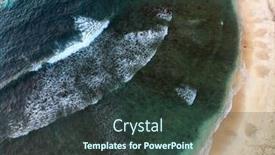  Presentation with seashore - Colorful theme enhanced with aerial-view-of-a-beautiful backdrop and a tawny brown colored foreground