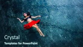  Presentation with dancing - Amazing slide deck having aerial-view-of-a-beautiful backdrop and a ocean colored foreground