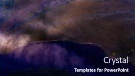  Presentation with misty - Slide set featuring aerial-view-of-a-beautiful background and a navy blue colored foreground