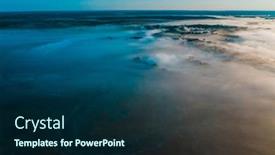  Presentation with misty - Amazing slide set having aerial-view-of-a-beautiful backdrop and a navy blue colored foreground