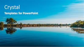  Presentation with reflecting - Beautiful PPT theme featuring aerial-view-of-a-beautiful backdrop and a teal colored foreground