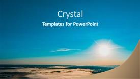  Presentation with summer sun - Colorful presentation design enhanced with aerial-view-of-a-beautiful backdrop and a gray colored foreground