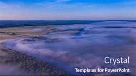  Presentation with misty - Cool new theme with aerial-view-of-a-beautiful backdrop and a ocean colored foreground