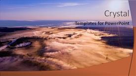  Presentation with summer sun - Presentation theme with aerial-view-of-a-beautiful background and a light blue colored foreground