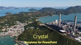  Presentation with coal - PPT theme consisting of aerial-view-of-a-coal background and a tawny brown colored foreground