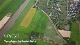  Presentation with community - Amazing presentation having aerial view of a community backdrop and a  colored foreground