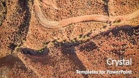  Presentation with moab - Presentation theme having aerial view of a desert background and a tawny brown colored foreground