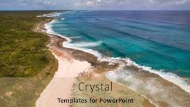  Presentation with bahamas - Slide deck enhanced with aerial-view-of-a-desolate background and a coral colored foreground