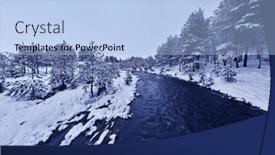  Presentation with forests - Slides with aerial-view-of-a-frozen background and a light blue colored foreground