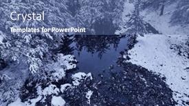  Presentation with forests - PPT layouts having aerial-view-of-a-frozen background and a ocean colored foreground