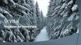  Presentation with river flowing - Slide set featuring aerial-view-of-a-frozen background and a ocean colored foreground