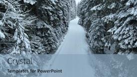  Presentation with river flowing - Presentation theme featuring aerial-view-of-a-frozen background and a light blue colored foreground