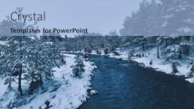  Presentation with river flowing - Presentation theme having aerial-view-of-a-frozen background and a light blue colored foreground