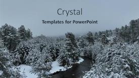  Presentation with river flowing - Slide deck consisting of aerial-view-of-a-frozen background and a light blue colored foreground