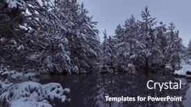  Presentation with river flowing - PPT theme consisting of aerial-view-of-a-frozen background and a tawny brown colored foreground