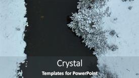  Presentation with forests - Presentation design enhanced with aerial-view-of-a-frozen background and a dark gray colored foreground