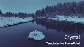  Presentation with river flowing - PPT layouts having aerial-view-of-a-frozen background and a wine colored foreground