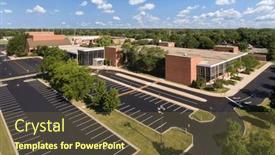  Presentation with parking lot - Presentation theme featuring aerial-view-of-a-high background and a  colored foreground