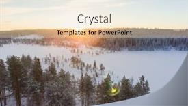  Presentation with winter - Presentation theme enhanced with aerial-view-of-a-lapland background and a  colored foreground