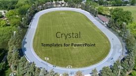  Presentation with cyclist - PPT theme consisting of aerial-view-of-a-lone background and a tawny brown colored foreground