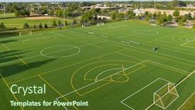  Presentation with softball - Slide deck consisting of aerial-view-of-a-multi background and a tawny brown colored foreground