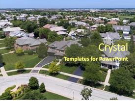 Aerial View Of A Neighborhood PPT template 67 | CrystalGraphics