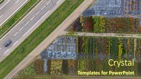  Presentation with nursery - Slide deck consisting of aerial-view-of-a-nursery background and a tawny brown colored foreground