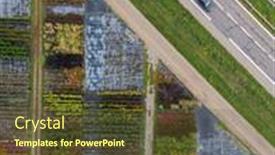  Presentation with nursery - Presentation having aerial-view-of-a-nursery background and a tawny brown colored foreground