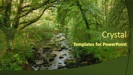  Presentation with river forest - Slide deck enhanced with aerial-view-of-a-temperate background and a tawny brown colored foreground