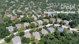  Presentation with neighborhood - Theme with aerial-view-of-a-tree background and a gray colored foreground